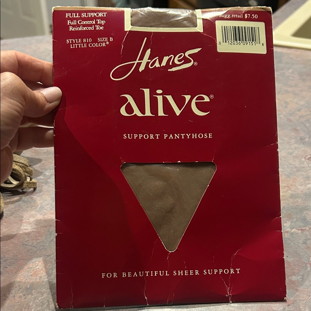 Vintage 1995 Hanes Alive Support Pantyhose